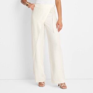 Future Collective with Jenee Naylor Women's Mid-Rise Sarong Wide Leg Pants Small